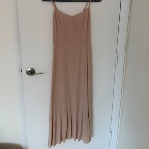 Reformation Blush Crepe Midi Dress